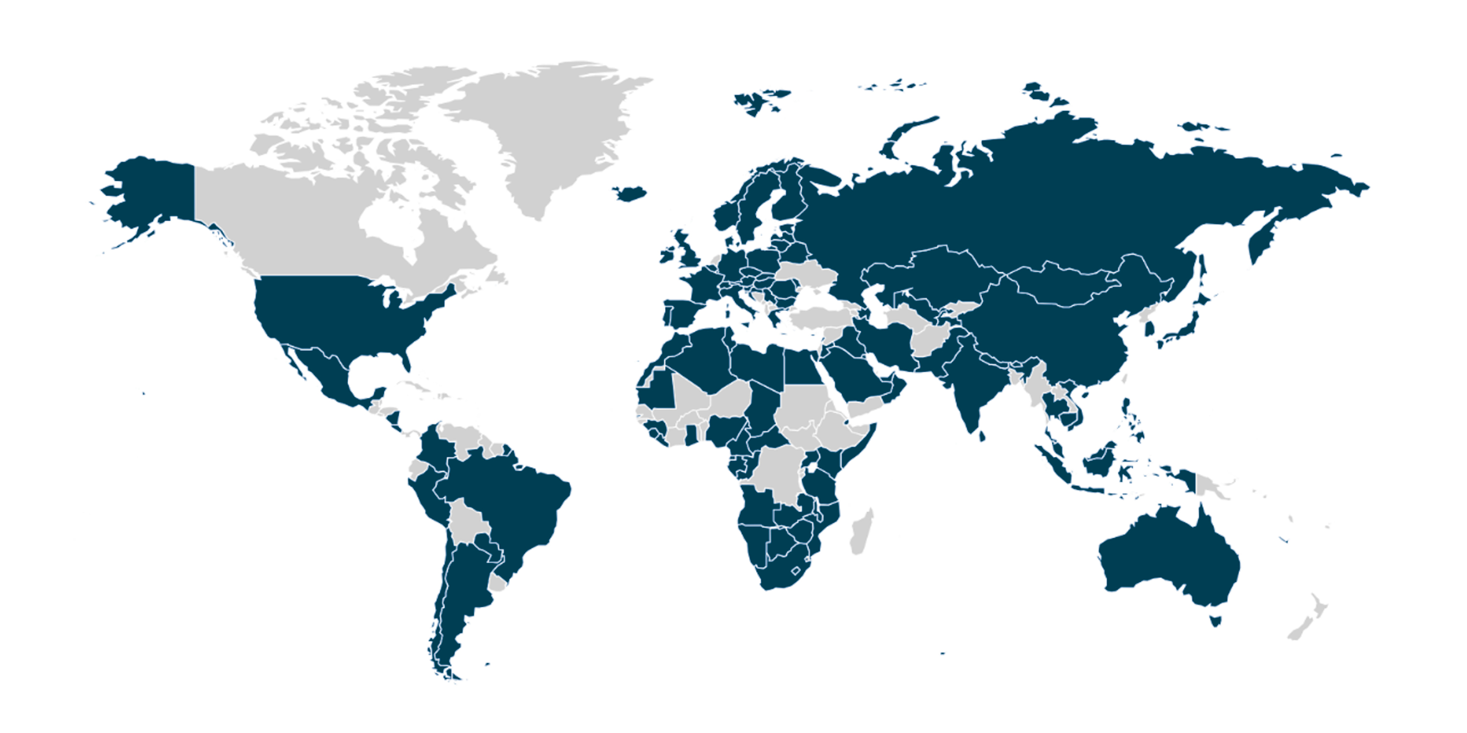 World map highlighting the countries where fast payment systems are available as at April 2024.