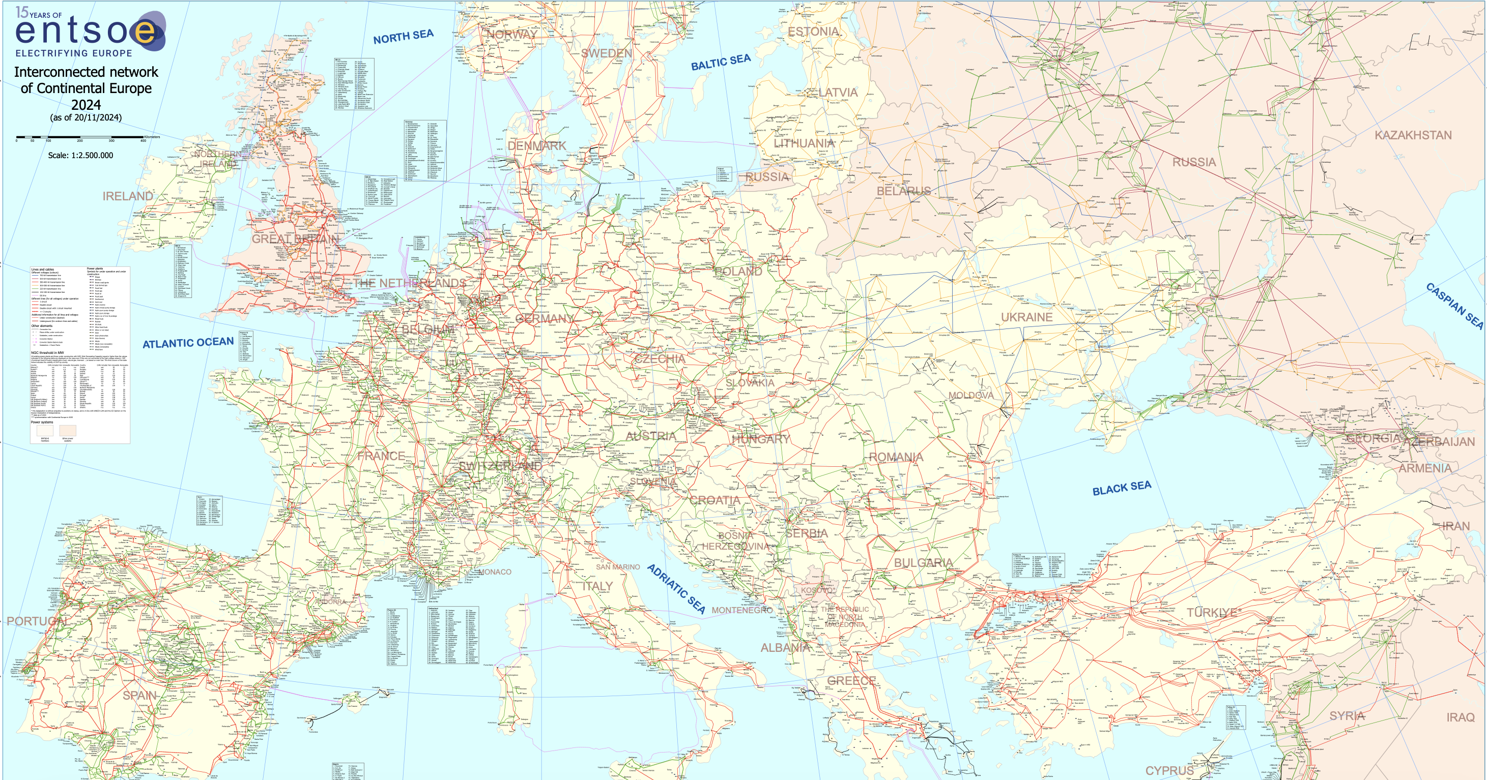 ENTSO-E Transmission System Map of Continental Europe