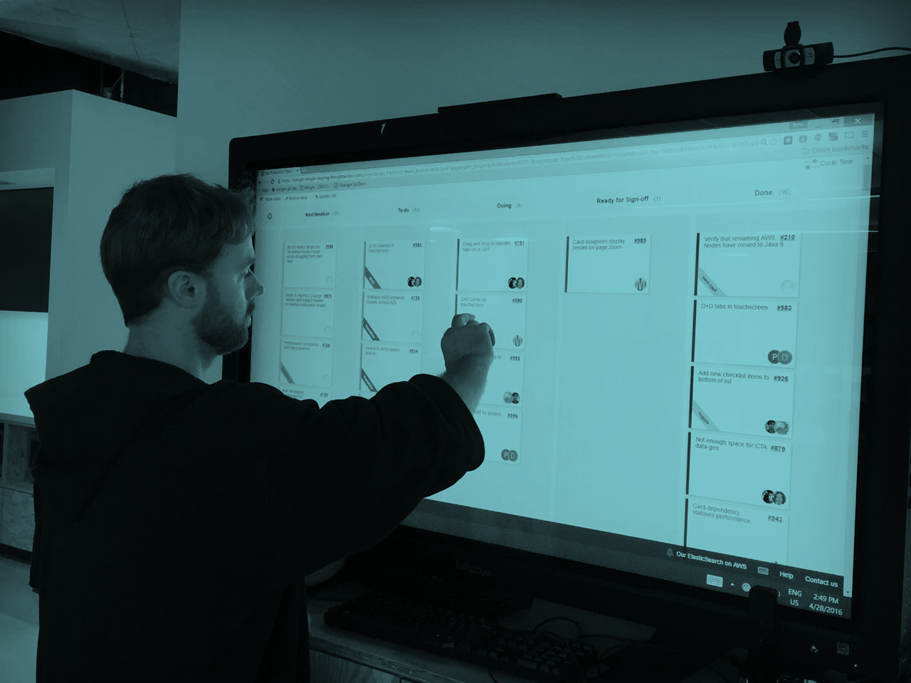 Electronic Story Wall with Mingle