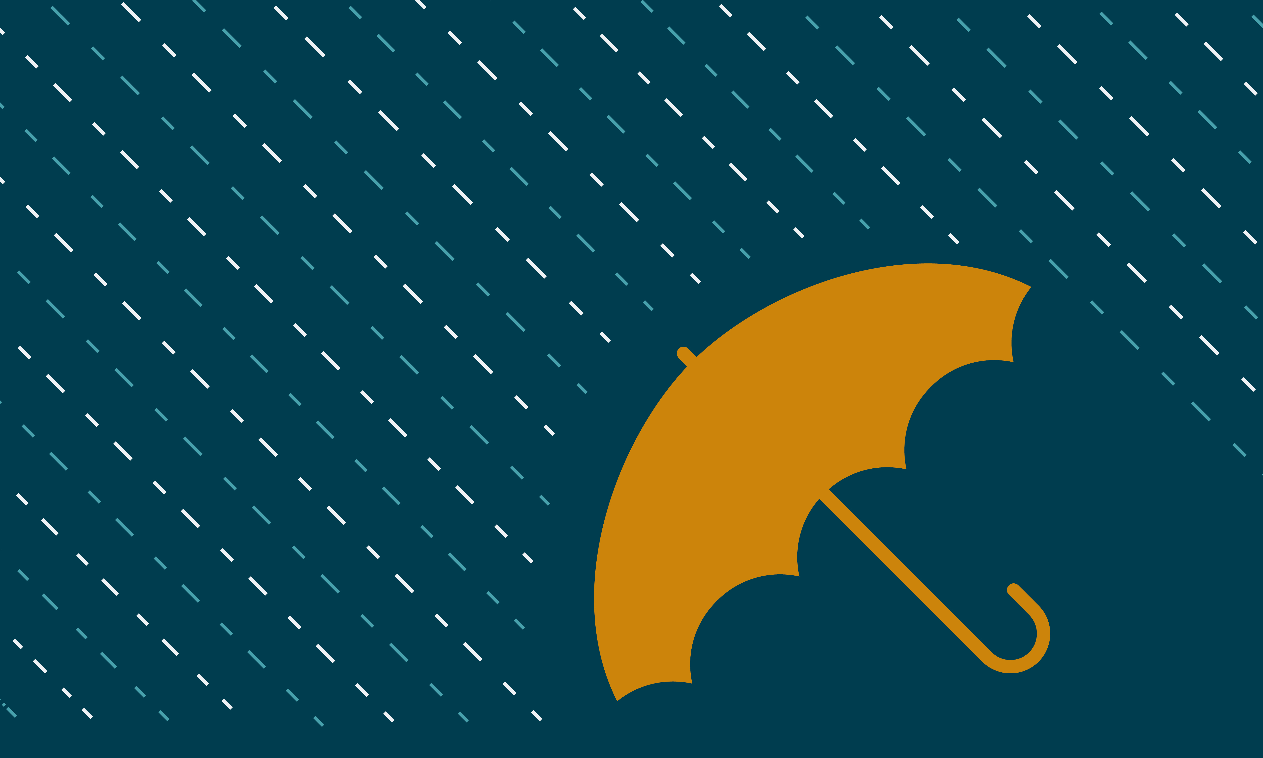 illustration of an umbrella stopping the rain