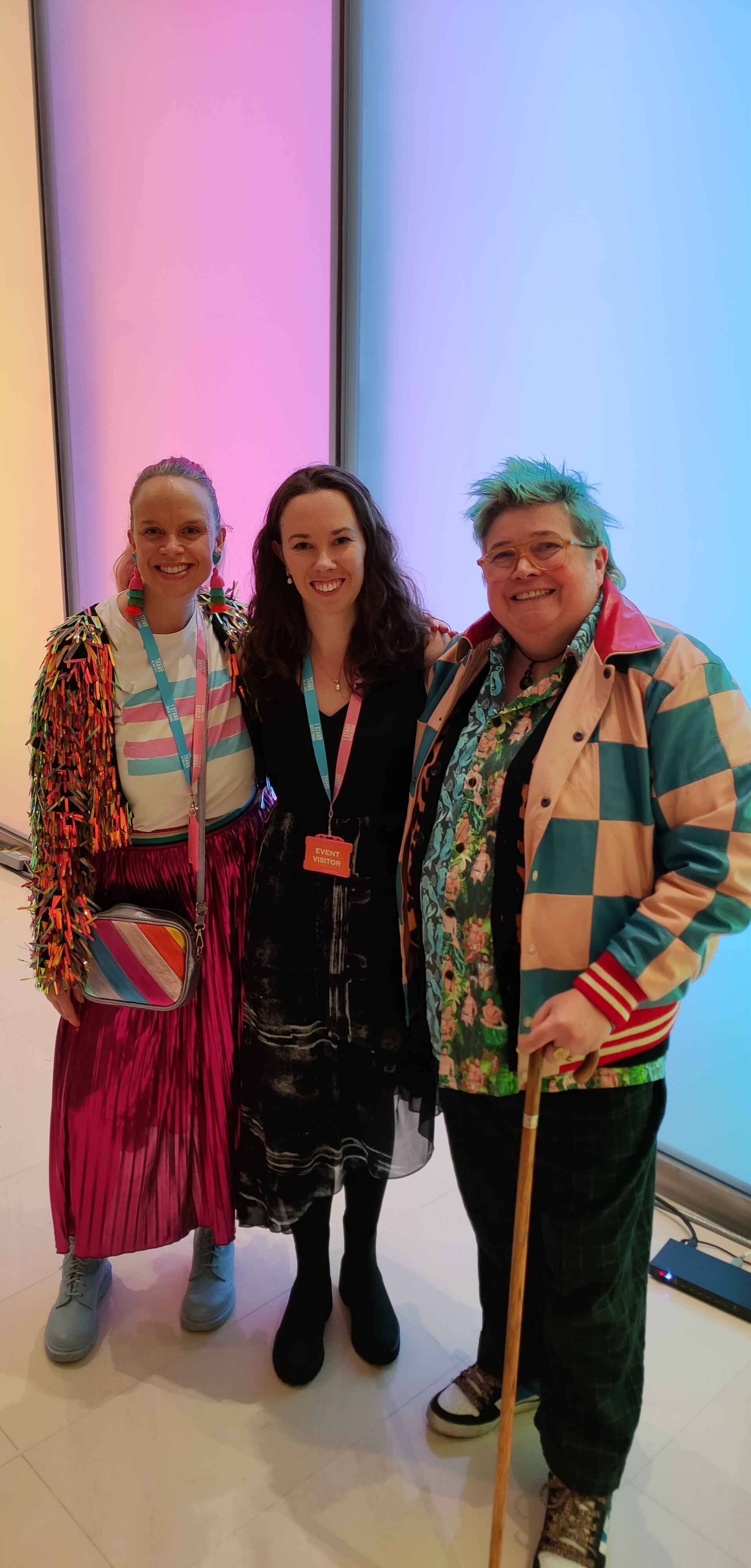 Thoughtworks Amy Lynch (she/her), Emily Bollands (she/her) and Dr J Harrison (they/them) attending the Trans in the City Awards as Thoughtworks was shortlisted for the Trans Inclusive Organization Award