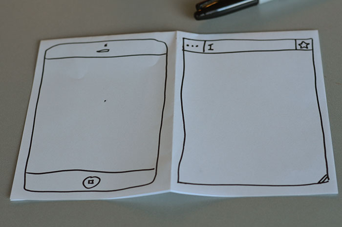 simple wireframe sketch
