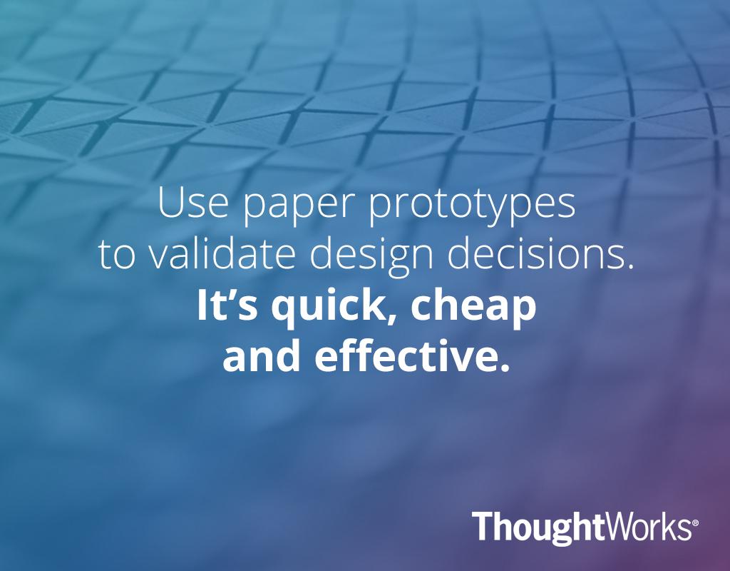 Paper prototypes