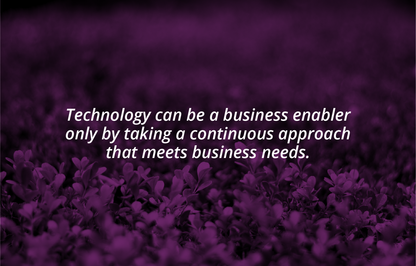 Tech as an enabler