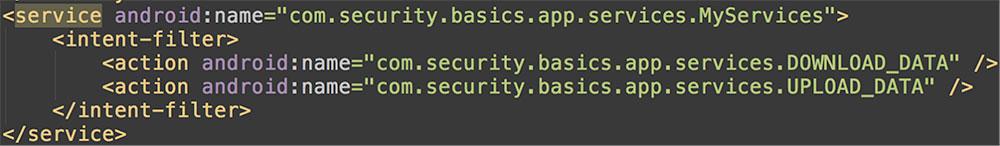 In the Android Manifest In the Android Manifest