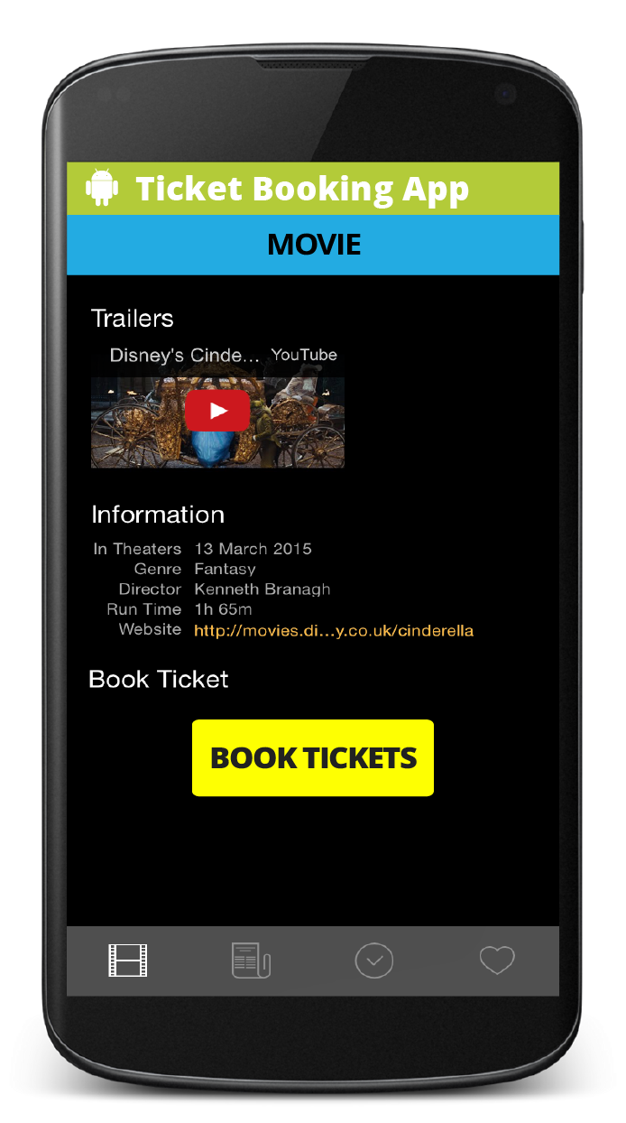 Land on the Ticket Booking App