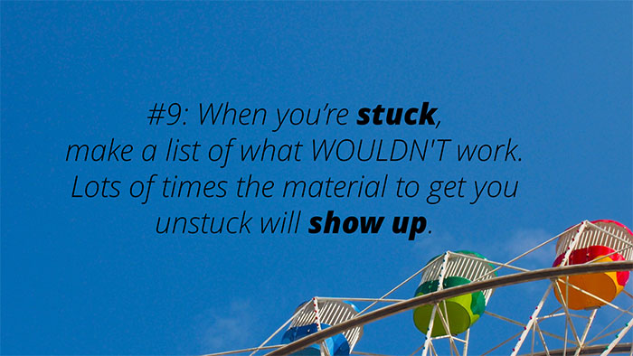 UX Rule #9 #9: When you’re stuck, make a list of what WOULDN'T work